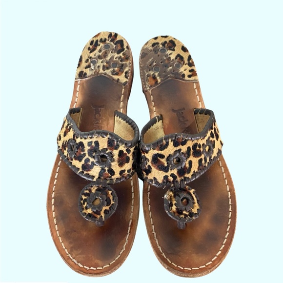 Jack Rogers furry leopard print sandal size 10M. - Picture 2 of 7